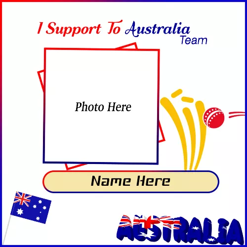 Icc World Cup 2023 Support Team South Africa Photo Frame With Name